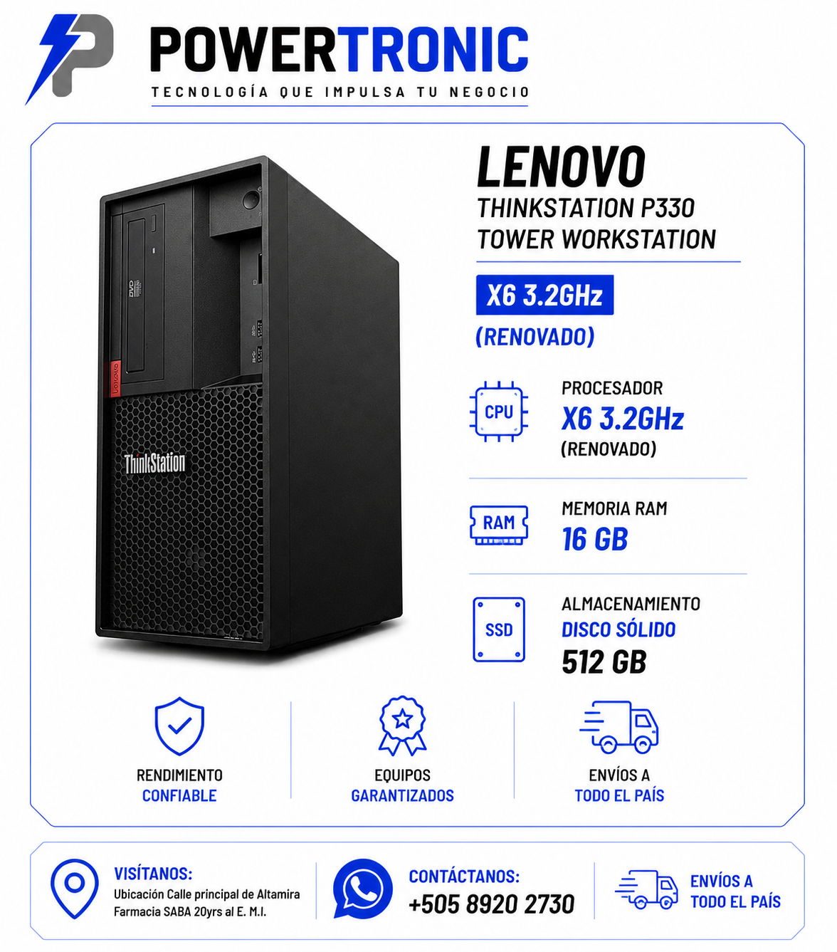 Lenovo ThinkStation P330 Tower Workstation