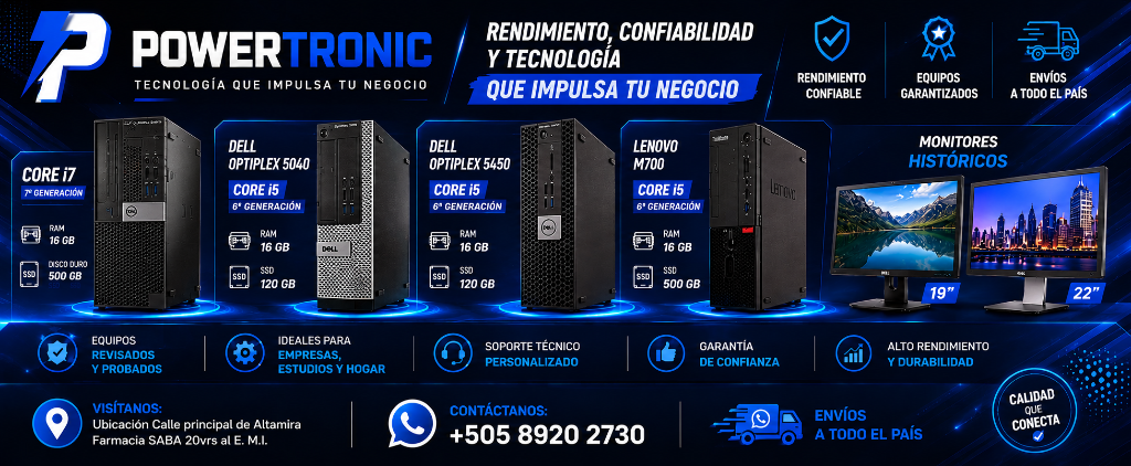 POWERTRONIC — Venta de Computadoras y Soporte Técnico de Alta Gama